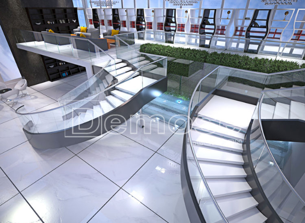 弧形玻璃樓梯圖片 弧形玻璃樓梯圖片